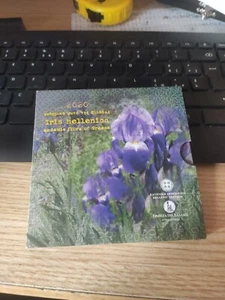 5 Euro Argento Grecia 2020 Fiore Iris Hellenica PROOF FOLDER - Foto 1 di 3