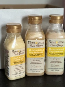 Creme of Nature Pure Honey Hair Care Shampoo Leave-in & Condit Detangler 3Pc - Picture 1 of 5