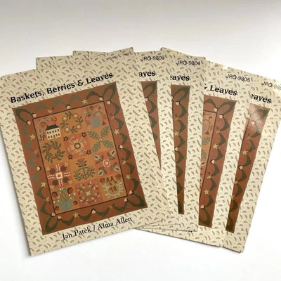 Baskets Berries and Leaves Quilt Pattern Jan Patek 6 Books 12 Blocks BOM - Image 1 of 4