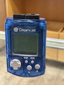 SEGA DREAMCAST VMU BLUE MEMORY CARD Tested Works Great Visual Memory Unit