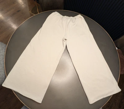 GAP Baggy Comfy Wide Leg Fleece Sweatpants  Petite Medium Light Beige/ Moonstone - Image 1 of 4