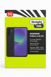 Teléfono Samsung Galaxy A36 5G 128 GB Negro Straight Talk Android | Nuevo Precintado - Imagen 1 de 7