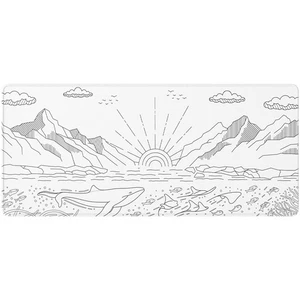 Dark Project Terra Nostra XL 35x16in Gaming Mouse Pad – Black & White Non-Slip - Picture 1 of 26