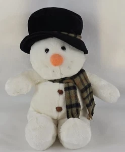 Russ Berrie Snowflake Snowman Christmas Plush Soft Toy. White. 20". - Picture 1 of 8