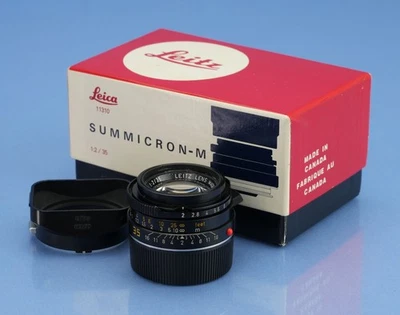 LEICA 35MM F2 SUMMICRON-M E39 4TH V 11310 CANADA LENS +SHADE +BOX KING OF BOKEH - Image 1 of 4
