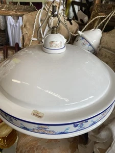 Aldo Bernardi Made In Italy Ceramic Suspended Light Fixture Charming Vintage Pc - Picture 1 of 24