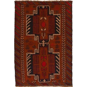 Handmade Afghan Wool Rug Traditional Baloch Tribal Authentic Rug 130x87cm - Picture 1 of 8