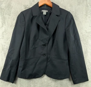 Ann Taylor Womens Petite 8P Suit Jackets Virgin Wool Gray Pinstripe Blazers - Picture 1 of 11