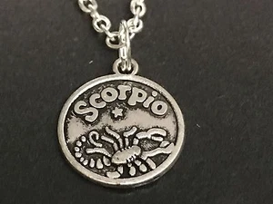 Zodiac Scorpio Charm Tibetan Silver Necklace 18" BIN - Picture 1 of 1