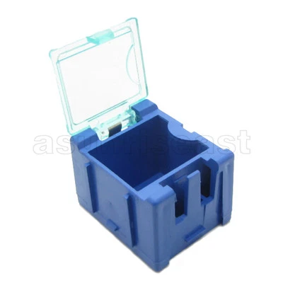 10 x Blue Mini Composable Electronic Component Parts Storage Case Box SMT SMD  - Image 1 of 4