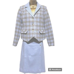 Pendleton Plaid Skirt Suit 8 Jacket Skirt Virgin and Lambs Wool Blend Fairy - Picture 1 of 11