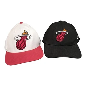 Miami Heat Hat Cap White Red Black Snapback Mitchell & Ness ,NewEra 39thirty XL - Picture 1 of 11