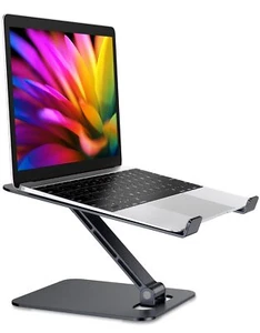 Foldable Laptop Stand Height Adjustable Ergonomic Computer Stand for Desk Alu... - Picture 1 of 6