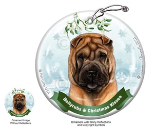 Bellyrubs & Kisses Ornament - Fawn Shar Pei - Picture 1 of 1