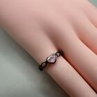925 STERLING SILVER HEART MOTHER OF PEARL STONE RING SIZE 4 Premier Design Knot