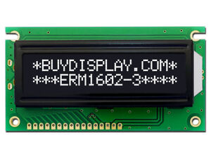 5V Black 16x2 Character LCD Display Module w/Tutorial,HD44780,White Backlight