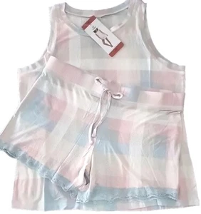 Honeydew Intimates ~ Women's MEDIUM (M) ~ 2-Piece Pajama Short Set ~ PINK CHECK - Picture 1 of 9