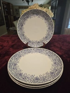Mikasa Marina Set of 4 Dinner Plates 11" White Bone China White Blue - Picture 1 of 6
