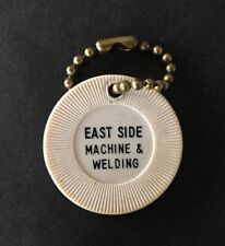 Vintage Keychain EAST SIDE MACHINE & WELDING Key Ring Poker Chip Fob WARREN, O.
