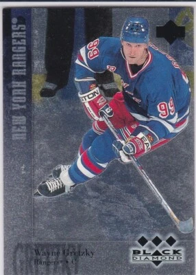 WAYNE GRETZKY Hockey New York Rangers RARE UPPER DECK BLACK DIAMOND SAMPLE $$ LE - Image 1 of 2