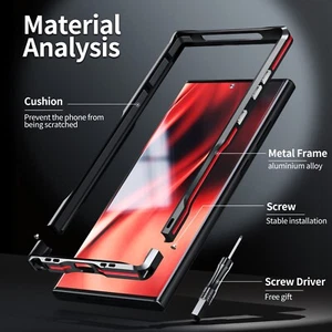 LUPHIE Metal Bumper Shockproof Case For Samsung S25 Edge S24 S23 S22 Ultra S21 + - Picture 1 of 19