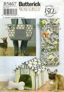 Butterick B5867 Pet Toy Organizer, House, Mat & Carry Bag UNCUT Sewing Pattern