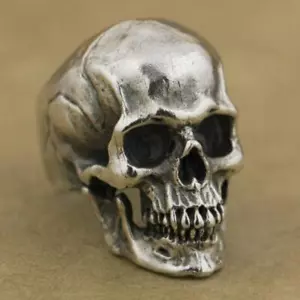 Anillo calavera gótico único de acero inoxidable para hombre motociclista punk retro motociclista motocicleta - Imagen 1 de 12