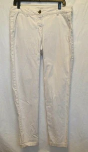 CAbi Women's Size 6  White Cotton Slacks Pants Style #305 EUC - Picture 1 of 2