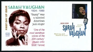 USA, SCOTT # 5059, GLEN FDC COVER SARAH VAUGHAN, DIGITAL COLOR PRINTING DCP 2016 - Picture 1 of 1