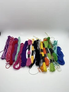 Lot of 18 Six Strand Brins 8.75 Yard 8MTS Cotton Floss Various Colors Preowned - Picture 1 of 3