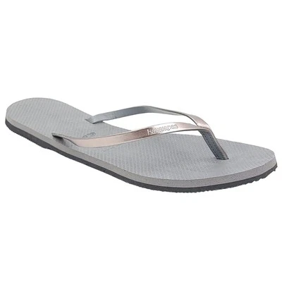 Sandalias Havaianas Mujer You Tanga Metálicas Chanclas EE. UU. 11/12 Acero Gris Foto 1 de 4