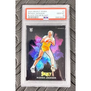 Rickea Jackson 2024 Select WNBA Rookie Black Color Blast #1 PSA 10 Gem Pop 2 - Picture 1 of 3