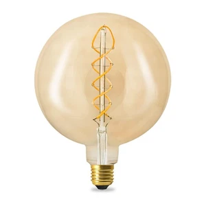 Vintage Oversized Globe Edison Bulb E26, Dimmable 6W, Amber Glass, Warm White... - Picture 1 of 7