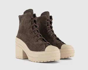 Zapatillas de Tacón Converse Chuck 70 para Mujer Reino Unido Talla 6 Gamuza Nubuk Fresh Brew Marrón - Imagen 1 de 14