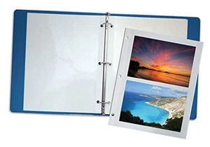 100 Count Photo Mounting Sheets, 11 x 9 Inches, Double-Sided, 3-Hole Punched, - Picture 1 of 6