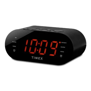 Timex T231GY AM/FM Dual Alarm Clock Radio with 1.2-Inch Red Display and Line-In - Picture 1 of 5