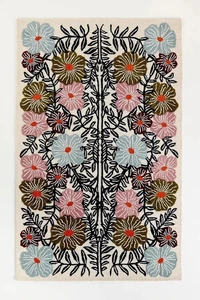 Hand Tufted Wool Floral Rug Colorful Modern Botanical Carpet for Living - Picture 1 of 3