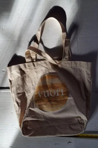 Vuori Canvas Recycled Tote Shoulder Bag The Rise The Shine Neutral Beige - Picture 1 of 10