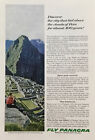 1963 Panagra Airline PRINT AD The Lost City of Machu Picchu Peru Andes Mountains