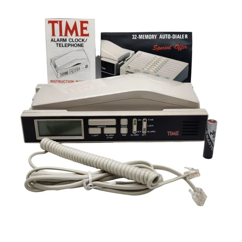 Vintage Time Magazine Alarm Clock Phone Complete Cover