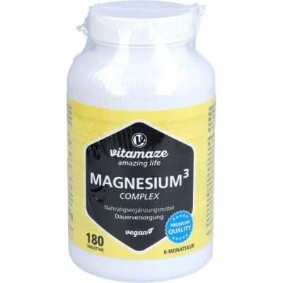 VITAMAZE GMBH MAGNESIUM 350 mg Komplex Citrat/Oxid/Carbon.vegan 180 St PZN14327035