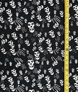 MISFIT BLACK FABRIC ( HALF YARD OR 1 YARD) - Picture 1 of 4