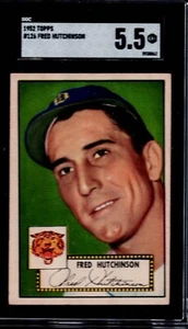 SGC 5.5 1952 Topps #126 Fred Hutchinson, Tigres de Detroit - EX+ SGC 5.5 - Imagen 1 de 2