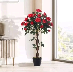 Hermosa Rosa Artificial Maceta Planta Imitación Flor Hogar Jardín Decoración 90cm - Imagen 1 de 8