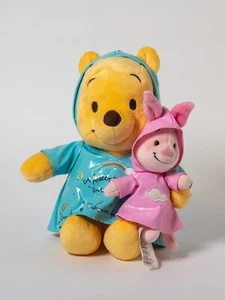 Official Disney Store Winnie The Pooh Piglet Raincoats Plush Soft Toy Rainbow 7" - Picture 1 of 6