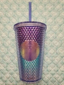 Starbucks Grande 16oz Blue and Purple Ombre Mermaid Studded Tumbler Summer 2021 - Picture 1 of 2
