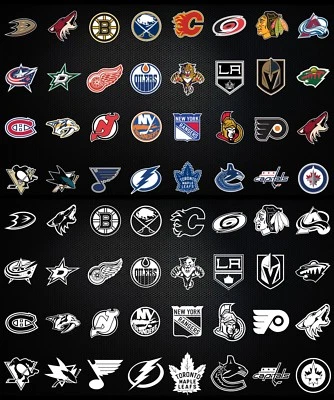 Calcomanías adhesivas NHL - Vinilo impermeable troquelado - Color o blanco - 5"             Foto 1 de 4