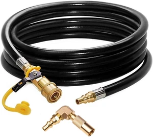 12FT RV Propane Quick Connect Hose Elbow Conversion Fitting for Blackstone 17/22 - Picture 1 of 3