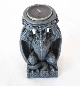 Teelichthalter Drachen Höhe 13 cm Figur Teelicht Teelicht Halter Gothic 3017 - Bild 1 von 4