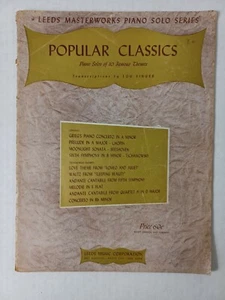 Vintage 1942 Leeds Masterworks Piano Solo Classics 10 Famous Themes - Picture 1 of 8